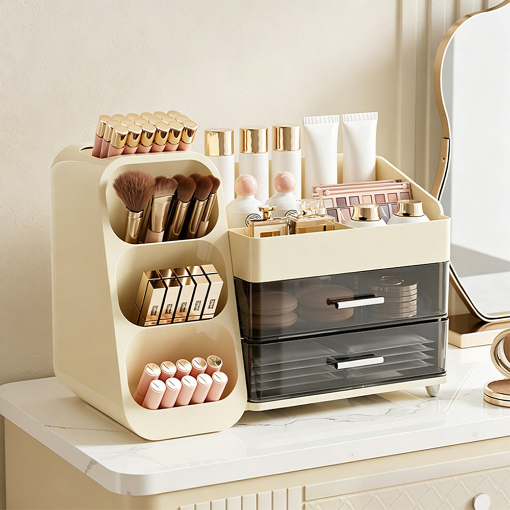 Cosmetic Organizer with Drawers Large Makeup Storage for Dresser Table Top