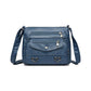 Retro Multi Pockets Crossbody Bag PU Leather Crossbody Shoulder Bag for Women
