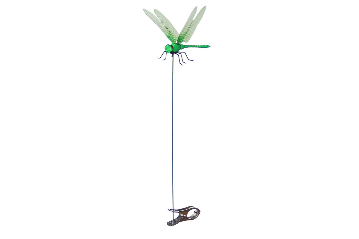 3PCS Outdoor Fake Dragonfly Rod Clip 3D Dragonfly Garden Decoration