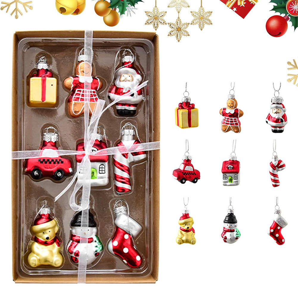 Glass Painted Christmas Ornaments Christmas Tree Hanging Decorations