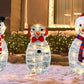Snowman Yard Stakes Acrylic Outdoor 3-Piece  Christmas Decoration
