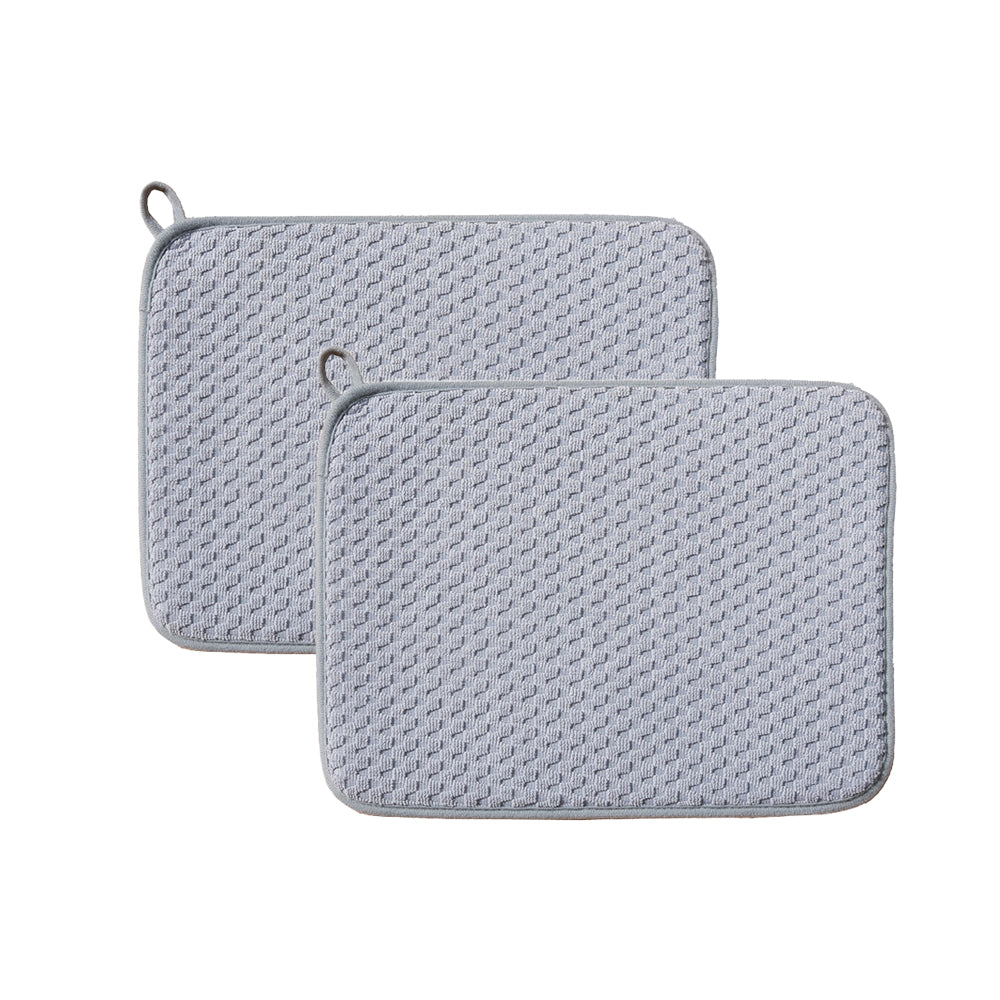 2Pcs 45x60cm Microfiber Dish Drying Mat for Kitchen Counter