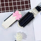 2Pcs Folding Hair Brush with Detachable Makeup Mirror Portable for Travel Student Office