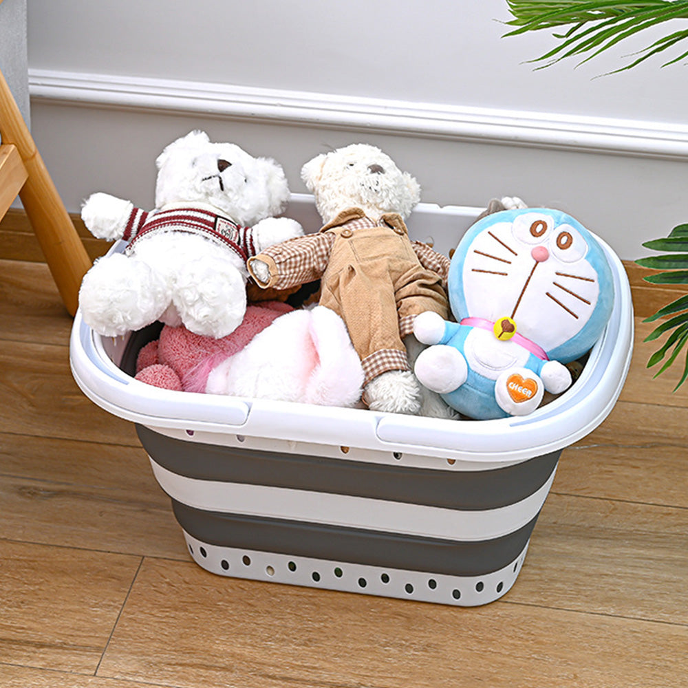 Foldable Collapsible Laundry Basket with Handle for Space Saving Storage