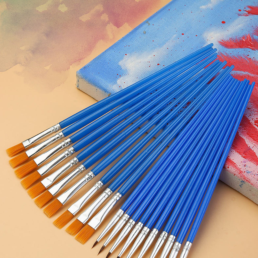 200 Pcs Acrylic Paint Brush Set Nylon Hair Brushes for Classroom Crafts Oil Watercolour Canvases