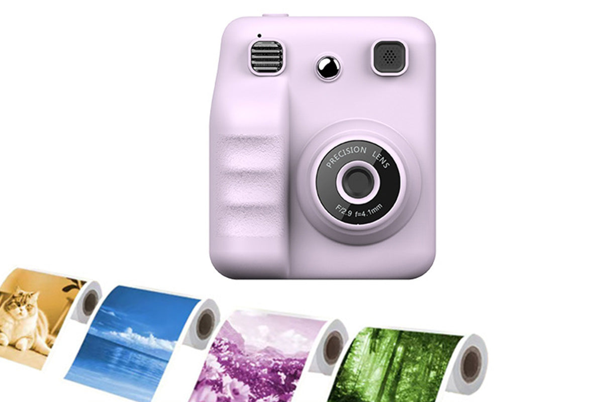 Instant Print Camera with 32GB TF Card 1080P HD Video Portable Digital Printing Toy Gift