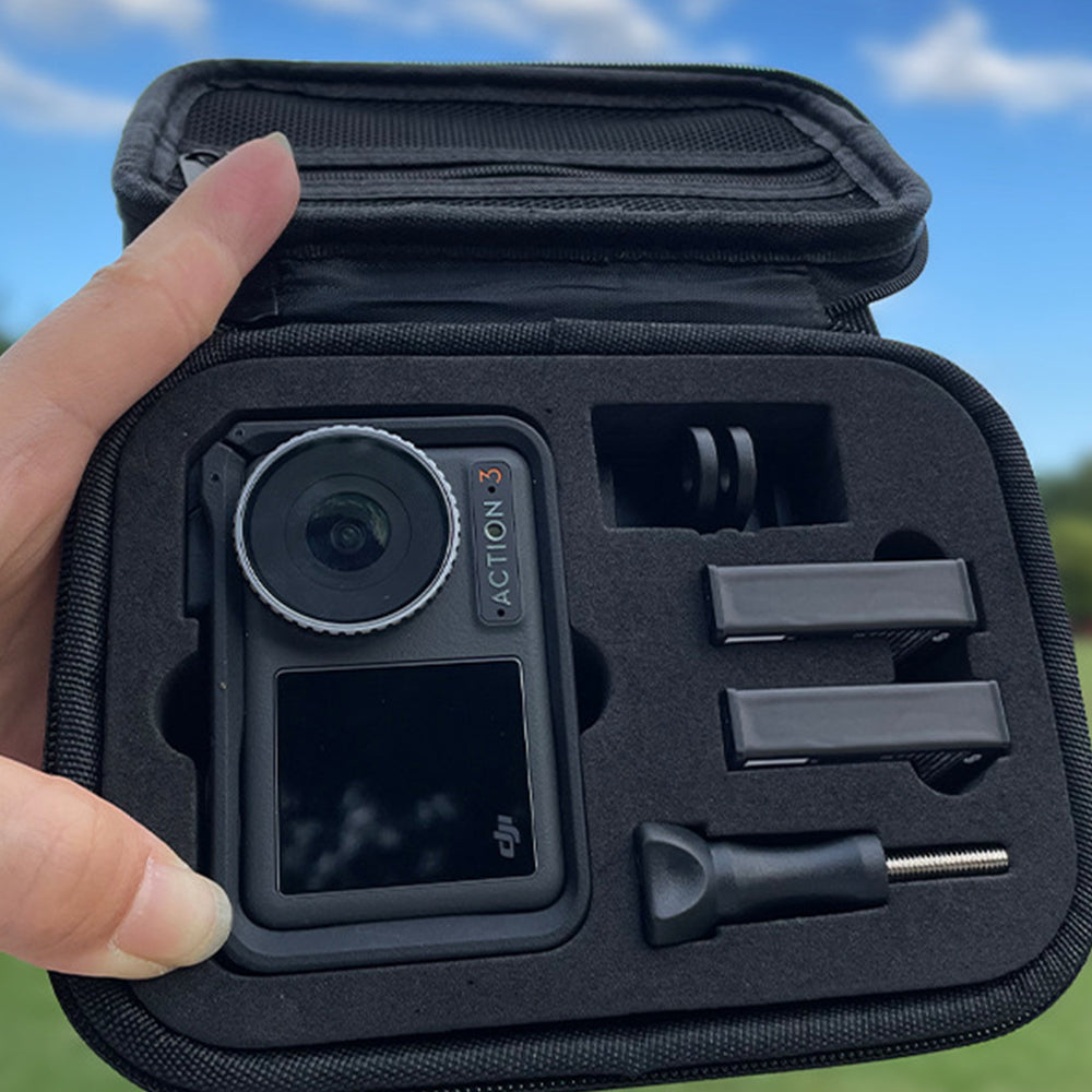 Carrying Case for DJI Osmo Action 3 4 5 Pro Camera with Accessory Storage