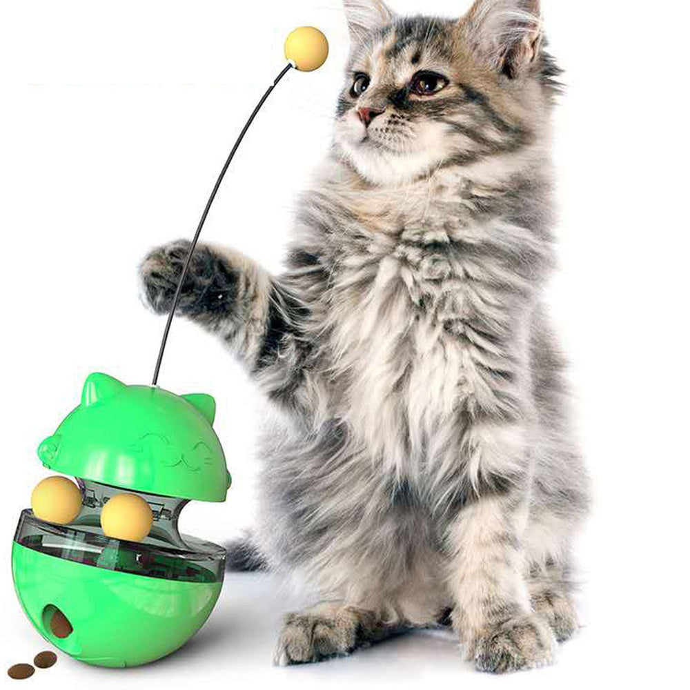 Cat Shape Tumbler Treat Dispensing Toy