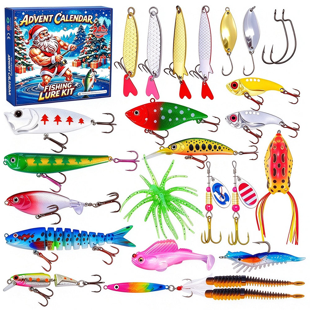 24Pcs Fishing Lure Set Advent Calendar