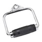 Single D Stirrup Handle with Rubber Grips for Cable Exercise Equipment