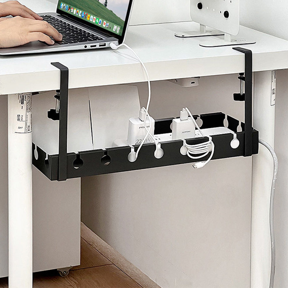 Expandable Under Desk Cable Management Tray Wire Storage Basket Rack