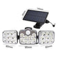 138 LEDs 3-Head Solar Motion Sensor Outdoor Wall Security Light