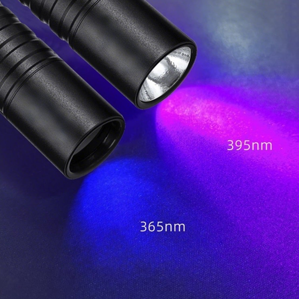 395 nm UV Flashlight Mini Black Light for Currency Detection Stain Finder