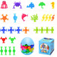 27Pcs Suction Toys Montessori Suction Cup Toy with Egg Shell Silicone Sucker