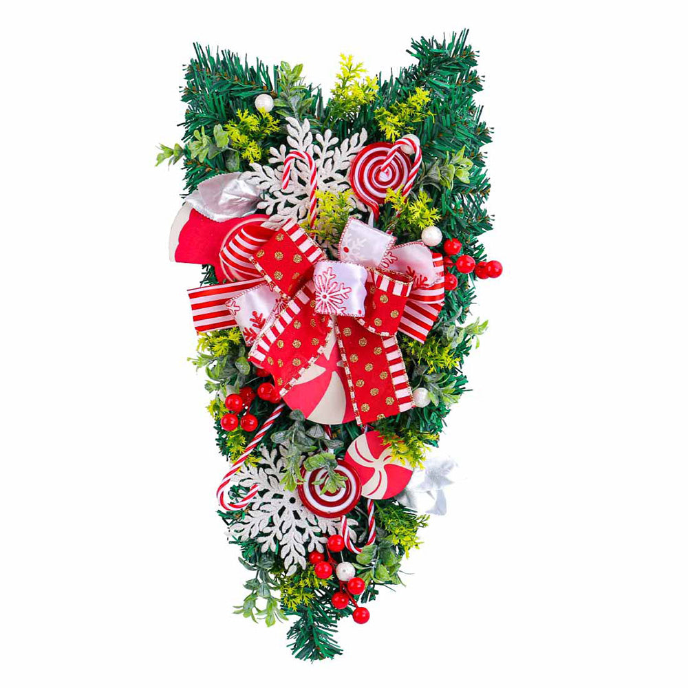 Christmas Hanging Upside Down Tree Candy Decoration for Door Wall