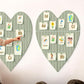 75x74cm Heart Shaped Felt Photo Message Display Board with Adhesive Dots