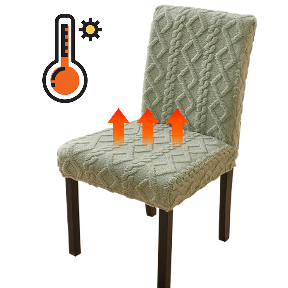2Pcs Jacquard Chair Cover