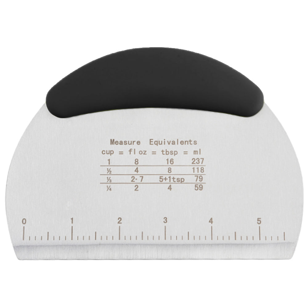 16x11.8cm Stainless Steel Dough Scraper with Measuring Scale
