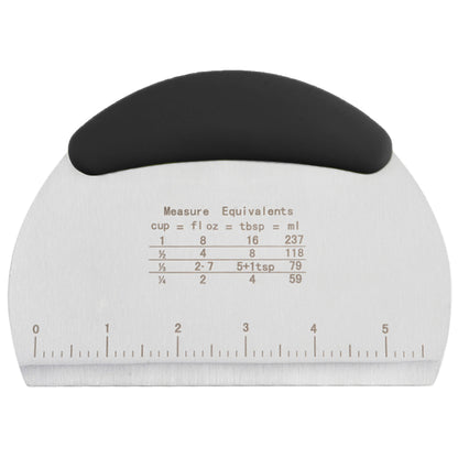 16x11.8cm Stainless Steel Dough Scraper with Measuring Scale