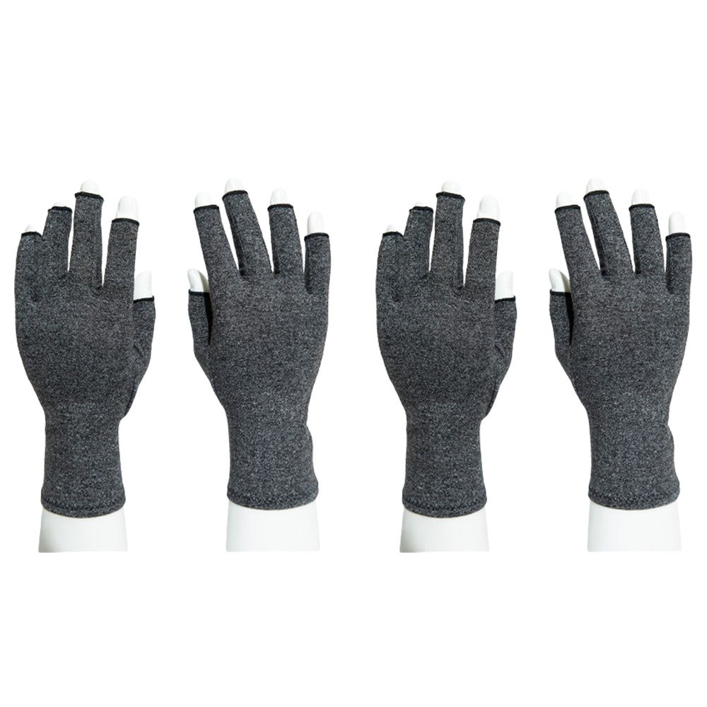 2Pairs Fingerless Arthritis Compression Gloves for Pain Relief