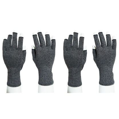 2Pairs Fingerless Arthritis Compression Gloves for Pain Relief