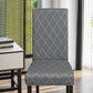 2Pcs Dining Chair Covers Stretch Seat Cover Slipcovers Washable Banquet Wedding Party-Grey