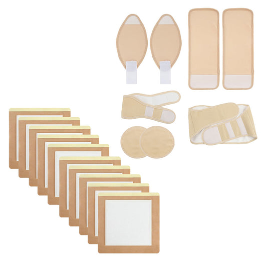 18 Pcs Reusable Castor Oil Wrap Kit