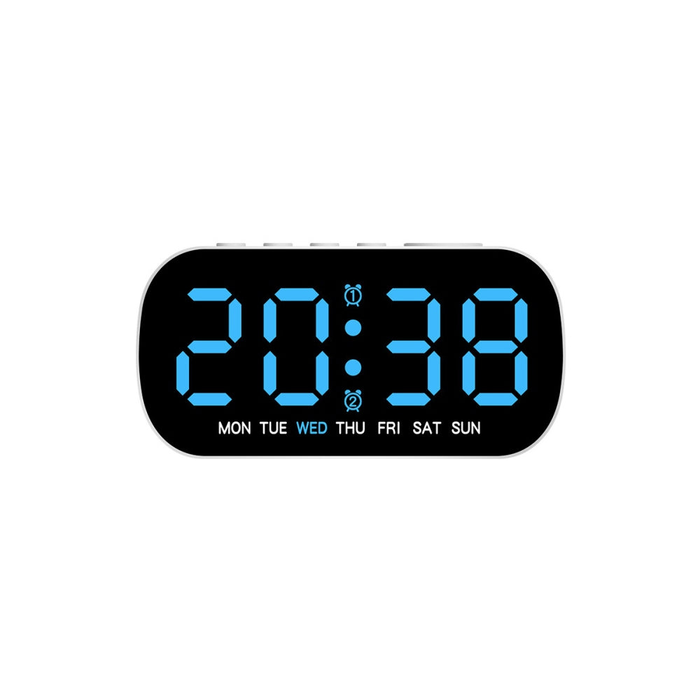 Electric Digital Alarm Clock LED Display Battery Backup Snooze Dual Alarm Clock