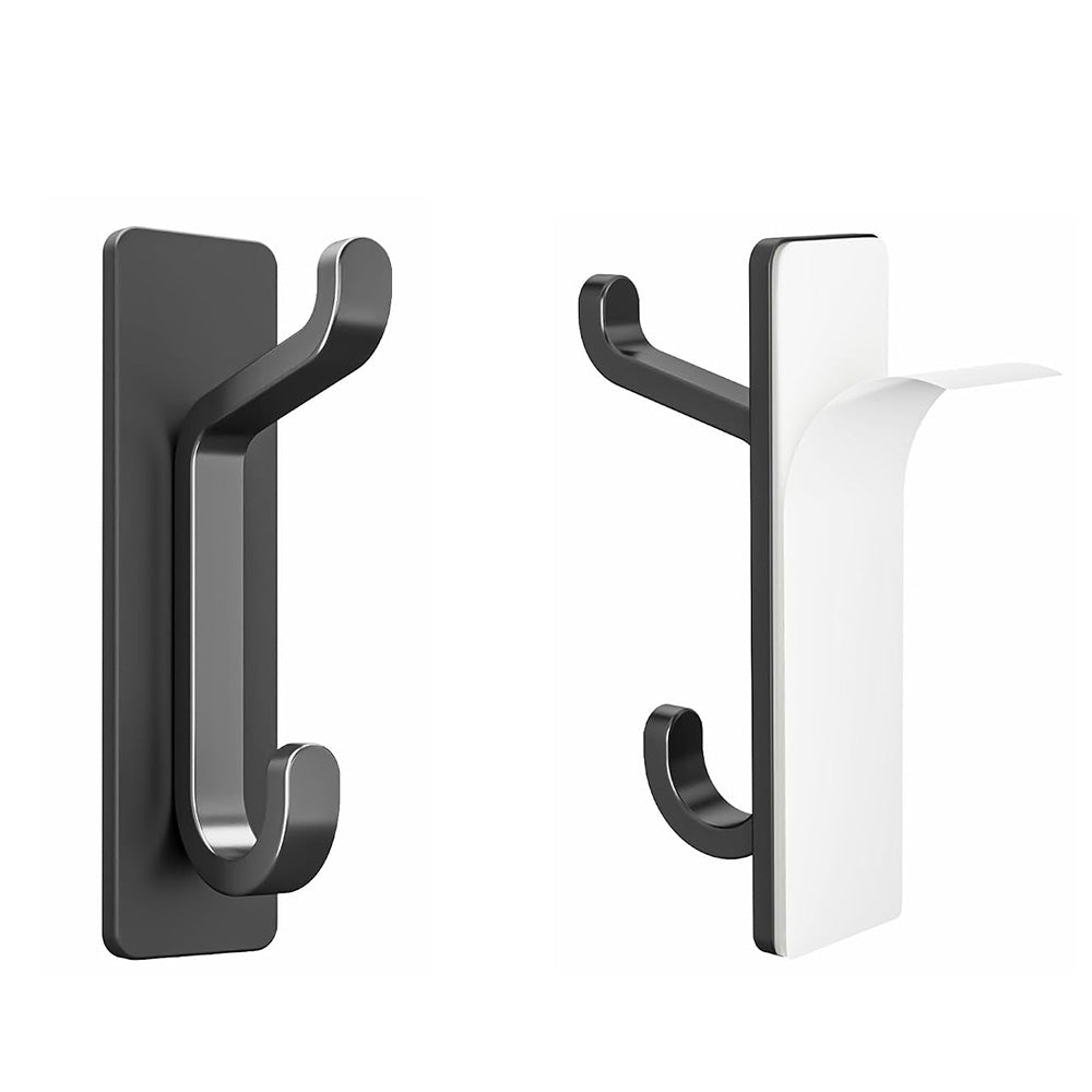 4 Pack Stainless Steel Double Adhesive Hooks with 3kg Capacity