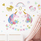 Rainbow Unicorn Wall Stickers Decors for Girls Room