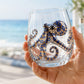Handcrafted Marine Animal Glass Cup 350ml Unique Sea Creature Glass for Bar Home