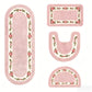4Pcs Shaggy Mat Set Plush Bathroom Floor Mats Toilet Mat