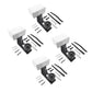 4Pcs Wall Mounted Sliding Barn Door Floor Guide for Flush Bottom Adjustable Stay Rollers