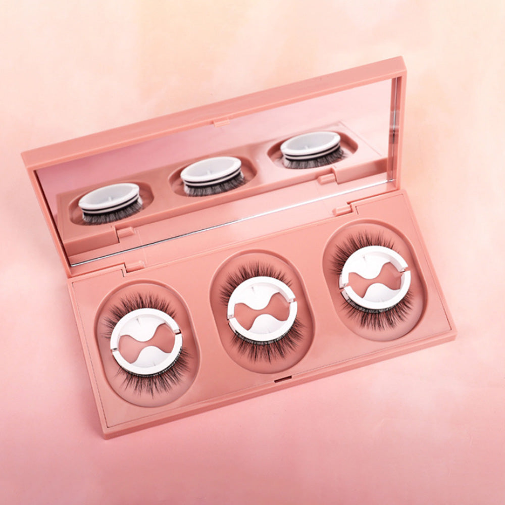 6 Pairs Eyelashes Self-Adhesive Natural Multiple Reversible Glue Free Reusable Eyelashes