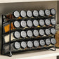 4 Tier Carbon Steel Spice Rack with Optional 28 Jars Labels and Tools