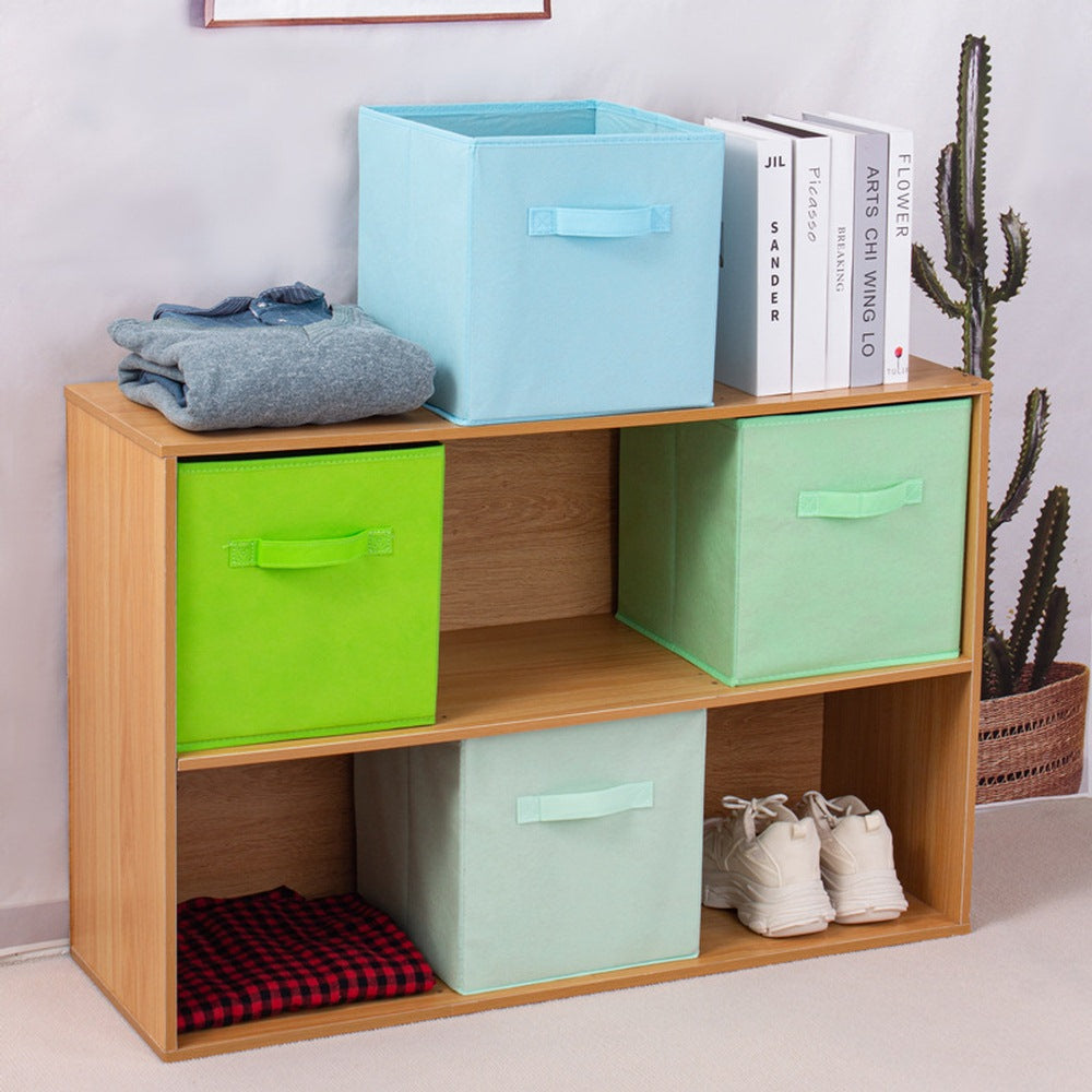 2Pcs Foldable Folding Storage Cube Fabric Box Toy Organiser for Shelves Closet