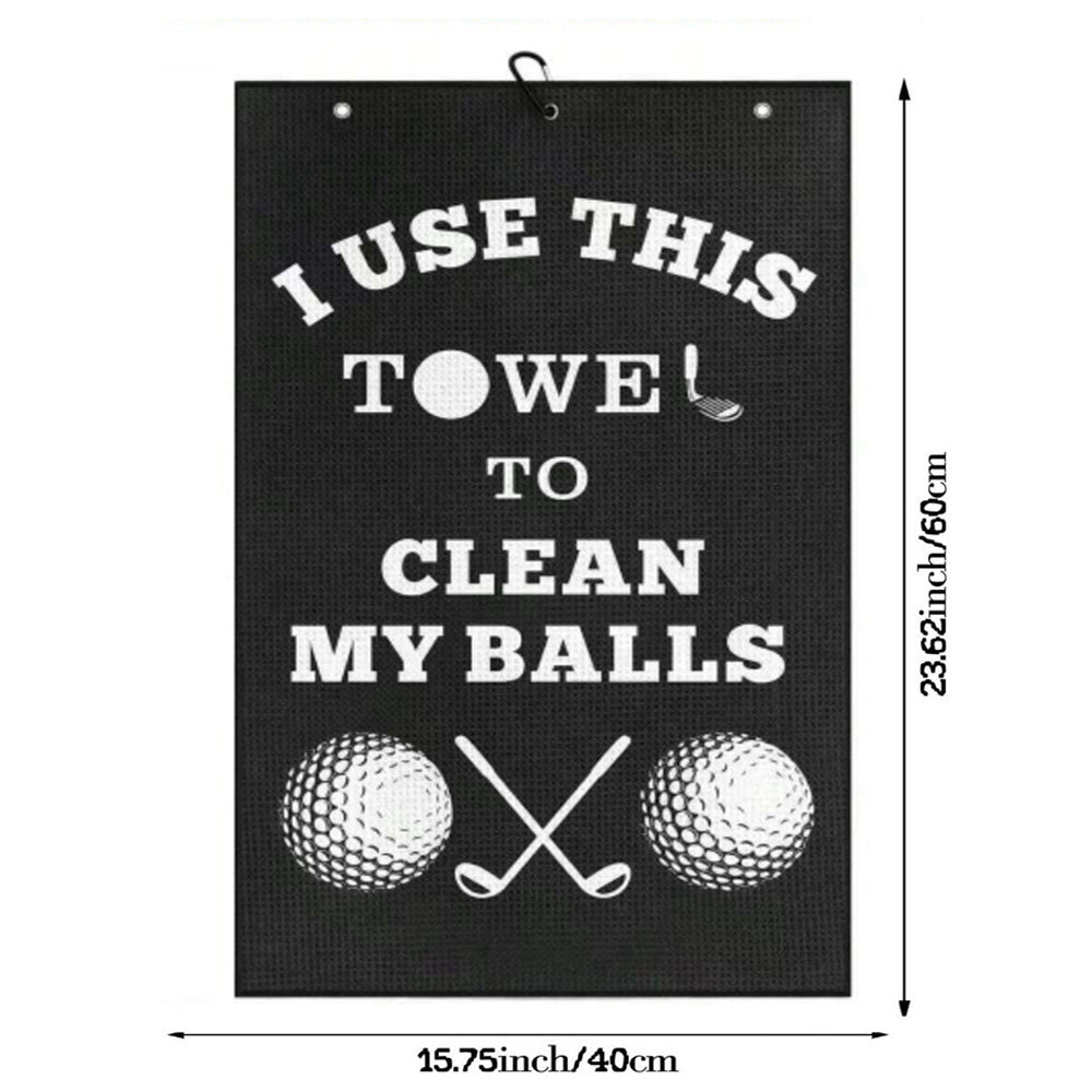 Golf Towel Cleaning Cloth With Clip For Golf Balls Clubs Bags