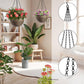 4 Pack 58cm Hanging Basket Chain with Hooks Black Metal Planter Flower Pot Chain