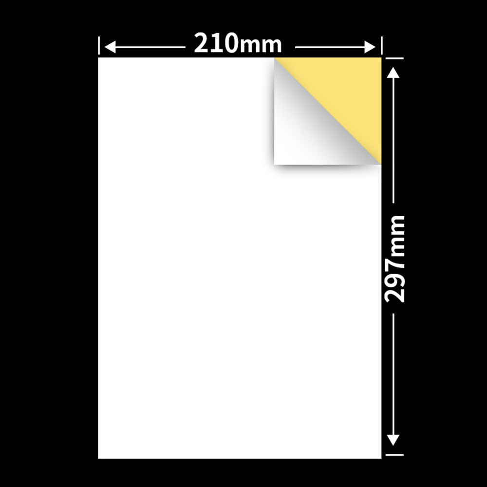 100 Sheets A4 Matte Self Adhesive Label Paper for Inkjet Laser Printers