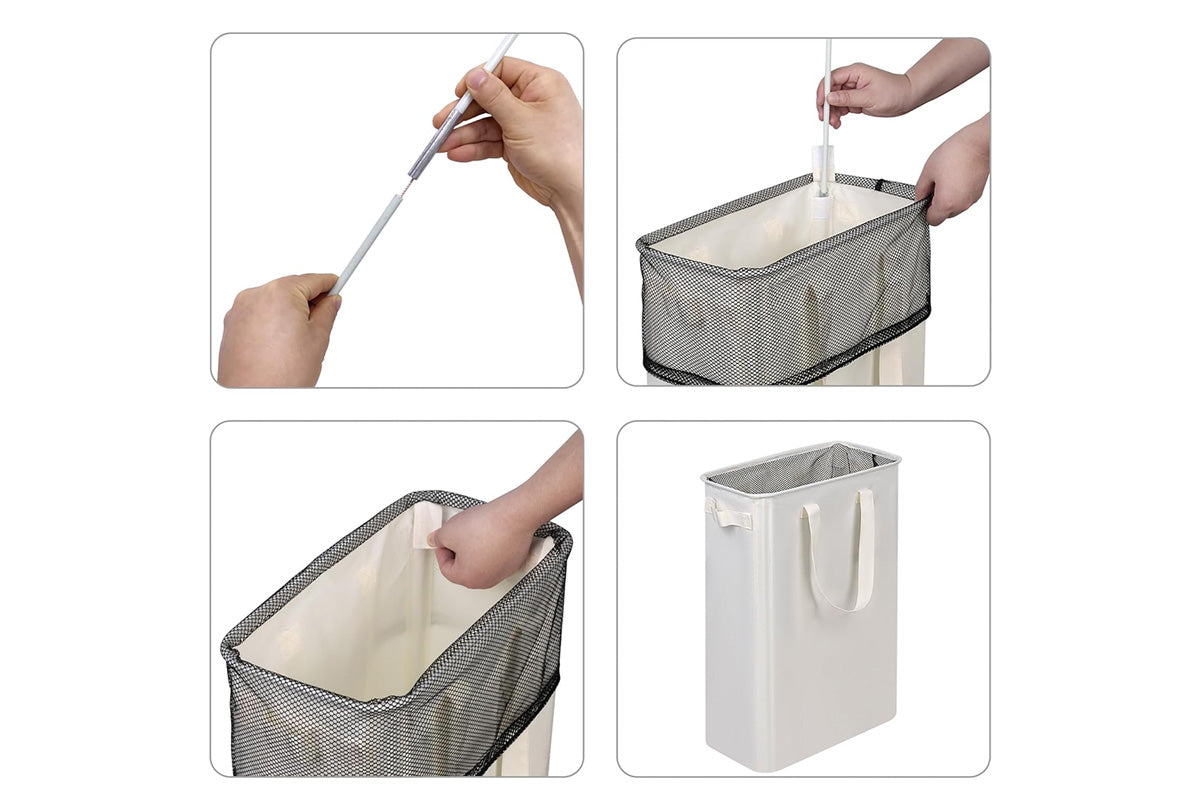 Slim Laundry Hamper Handles Collapsible Laundry Basket Thin Dirty Clothes Basket