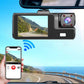 3 Channel Wi-Fi Dash Cam 2inch IPS Dash Cam Front and Rear Night Vision Dash Cam