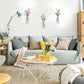 3Pcs Metal Floral Wall Decor Set Rustic Flower Wall Art for Living Room Bedroom
