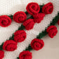 Crochet Rose Bouquet Throw Blanket Handmade-Style 1