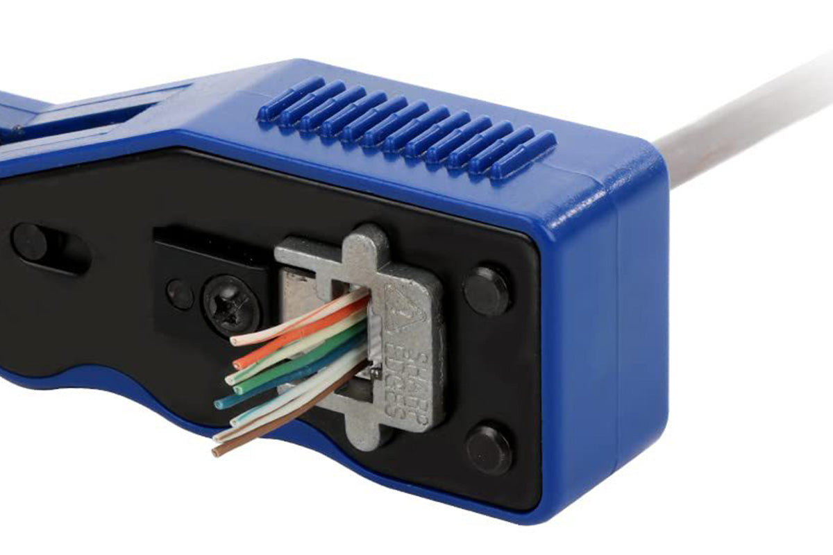 RJ45 Crimp Tool Pass Thru Ethernet Crimper for Cat5e Cat6 Cat6a 8P