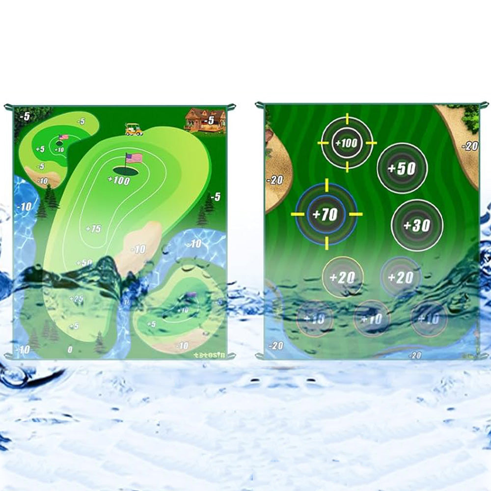 Double-Sided Golf Chipping Practice Mat for Indoor and Outdoor Use