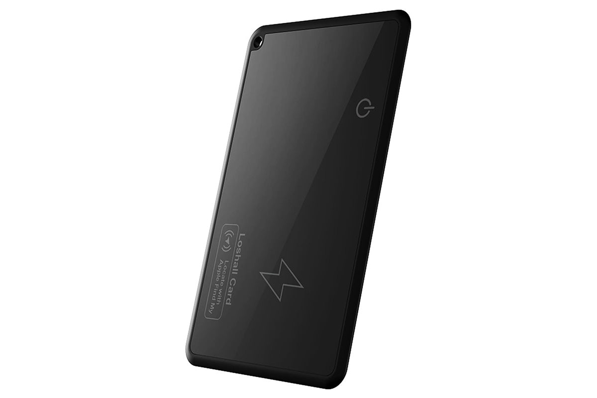 Rechargeable Thin Wallet Tracker Card Works with Apple Find My App