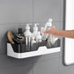 Wall Mount Kitchen Bathroom No Drilling Double Layer Shower Shelf