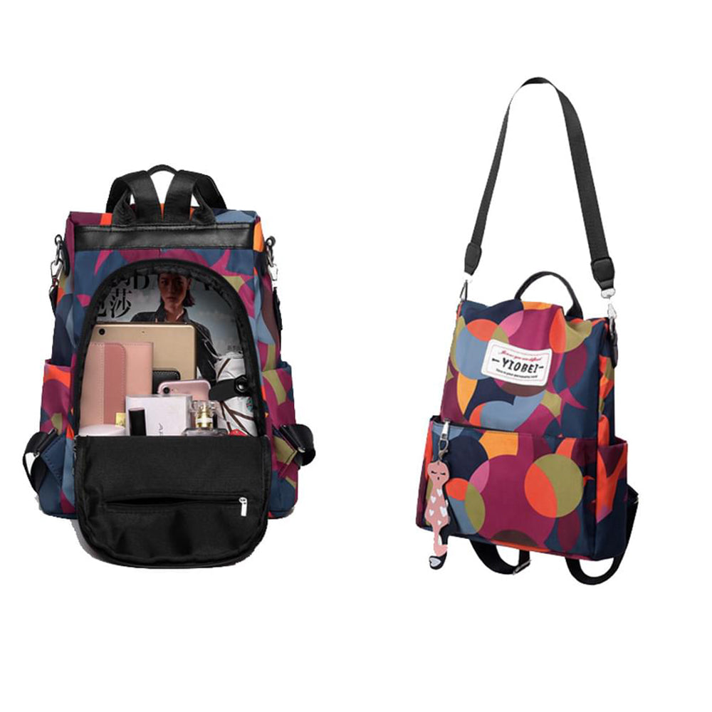 Anti-theft Backpack New Multifunctional Printed Oxford Travel Bag