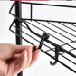 4 Tier No Drill Corner Shower Shelf with Hooks