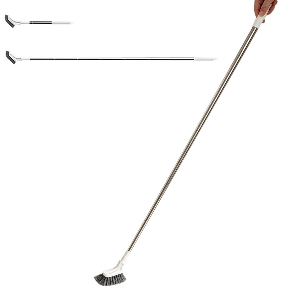 Telescopic L-Shaped Crevice Cleaning Brush for Window Toilet and Floor Gaps